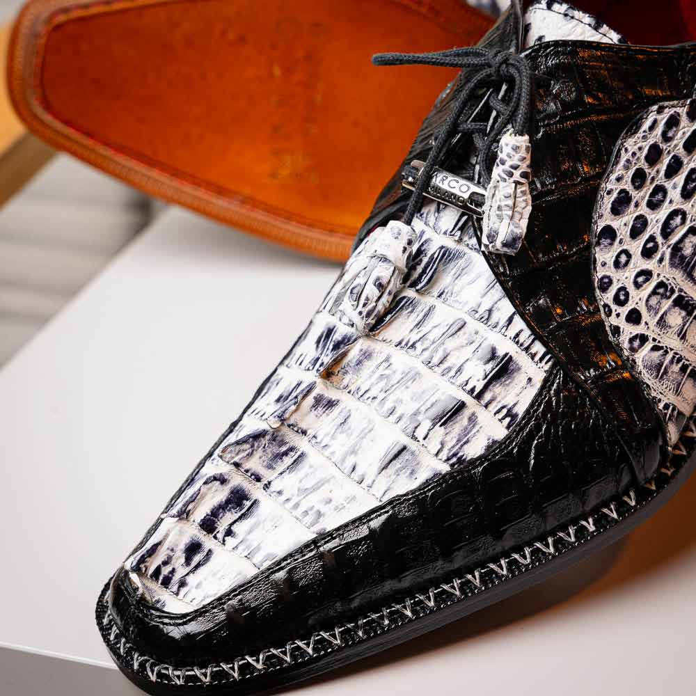 Caribe Men’s Genuine Hornback Caiman Crocodile Dress Derby | Marco Di Milano