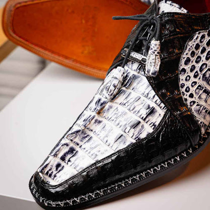 Caribe Men’s Genuine Hornback Caiman Crocodile Dress Derby | Marco Di Milano