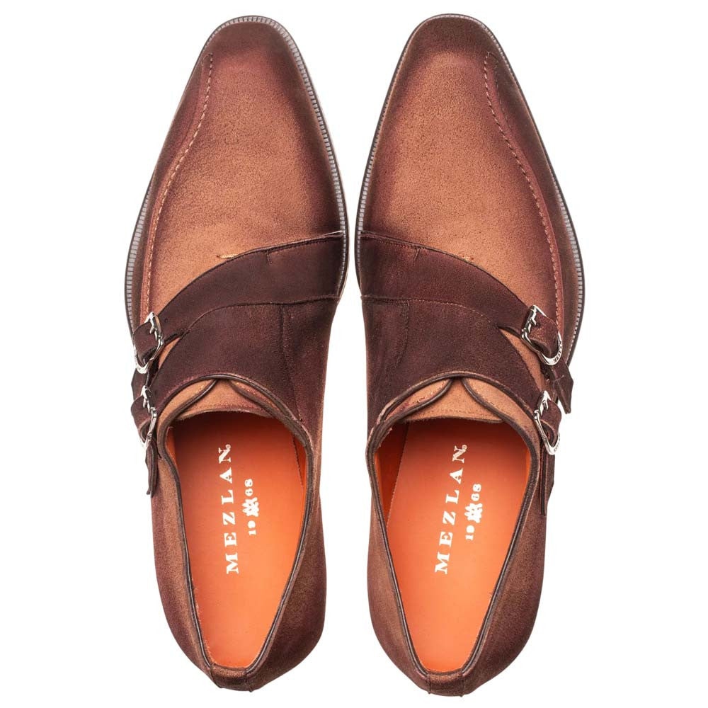 Mezlan Cascade Suede Double Monk Strap - Men's Sport Modern Double Monk