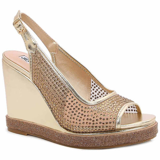 Lady Couture Belair 4” Wedge Sandals in Gold