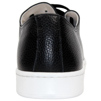 DUCA Max Black Men's Italian Leather Luxury Sneakers