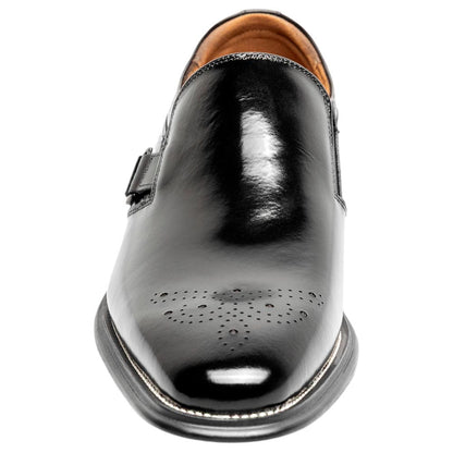 Stacy Adams Alistair Plain Toe Ornament Slip-On - Black