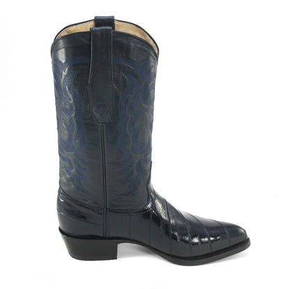 Los Altos Navy Eel Skin J-Toe