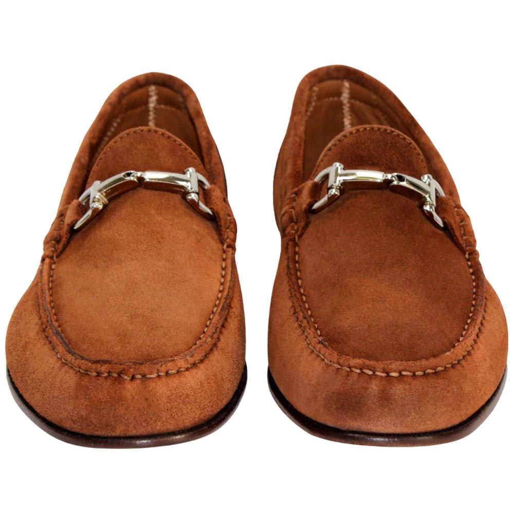 Termoli Rust Suede Leather Slip On | Duca Dress Loafers for Men