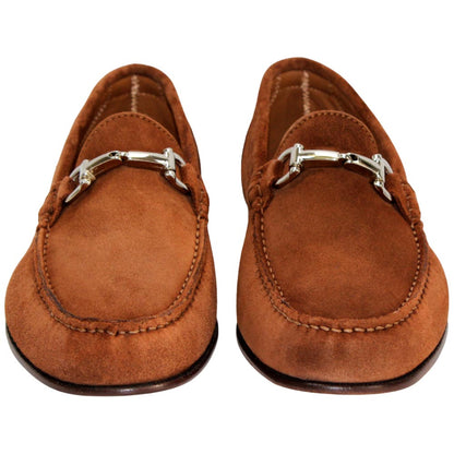 Termoli Rust Suede Leather Slip On | Duca Dress Loafers for Men