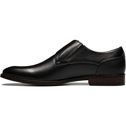 Florsheim Sorrento Black Plain Toe Single Monk Strap Shoes