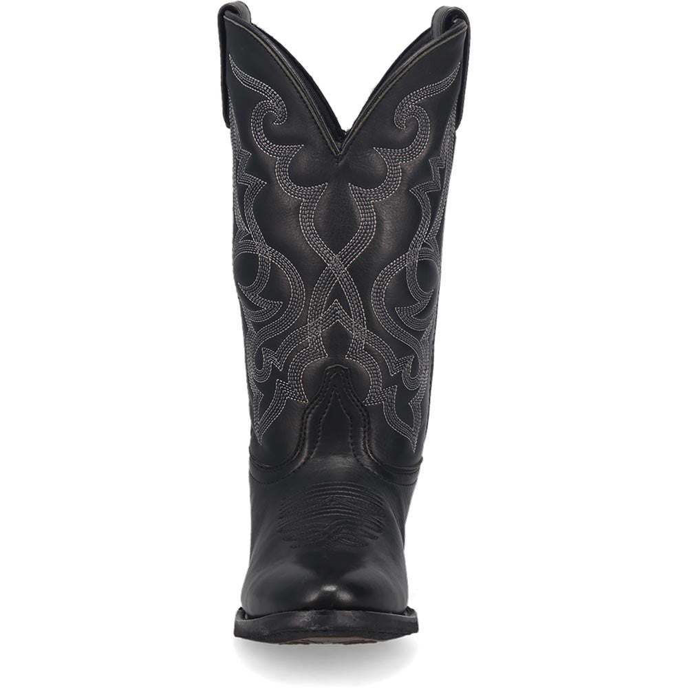 Laredo Maddie Black Leather Round Toe Western Cowgirl Boots (USA Women Size)