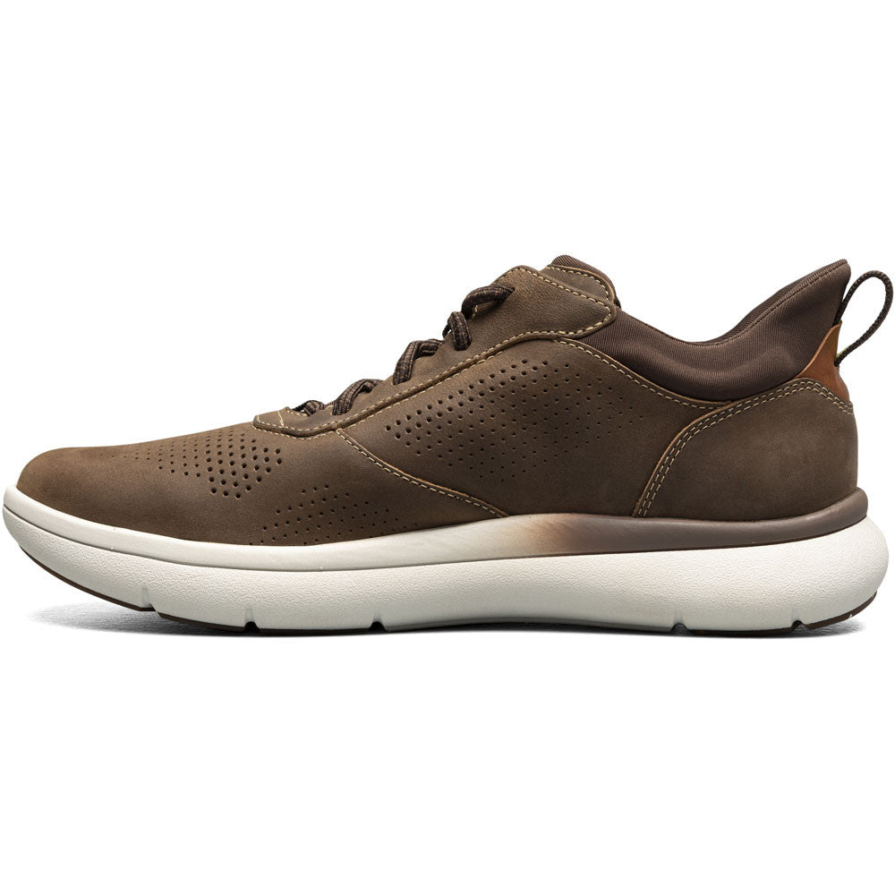 Fleet Perf Toe Elastic Lace No-Tie Sneaker | Florsheim Casual Sneaker in Brown