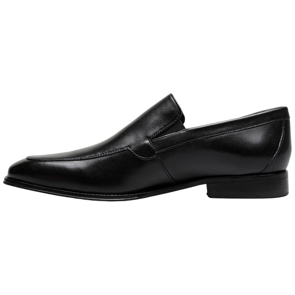 Florsheim Jacobi Moc Toe Slip On Black Leather Loafers for Men