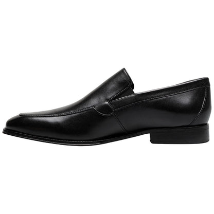 Florsheim Jacobi Moc Toe Slip On Black Leather Loafers for Men