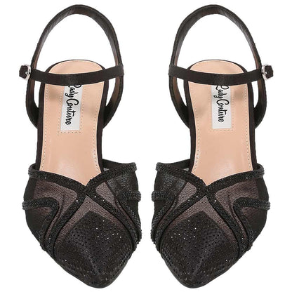 Lady Couture Gala 3.5” Sculpted Heel Pumps in Black