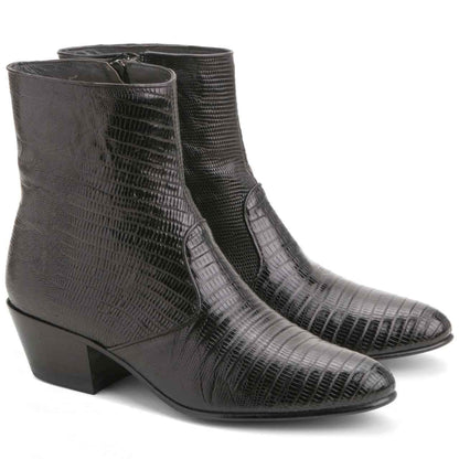 Los Altos Black Genuine Teju Lizard