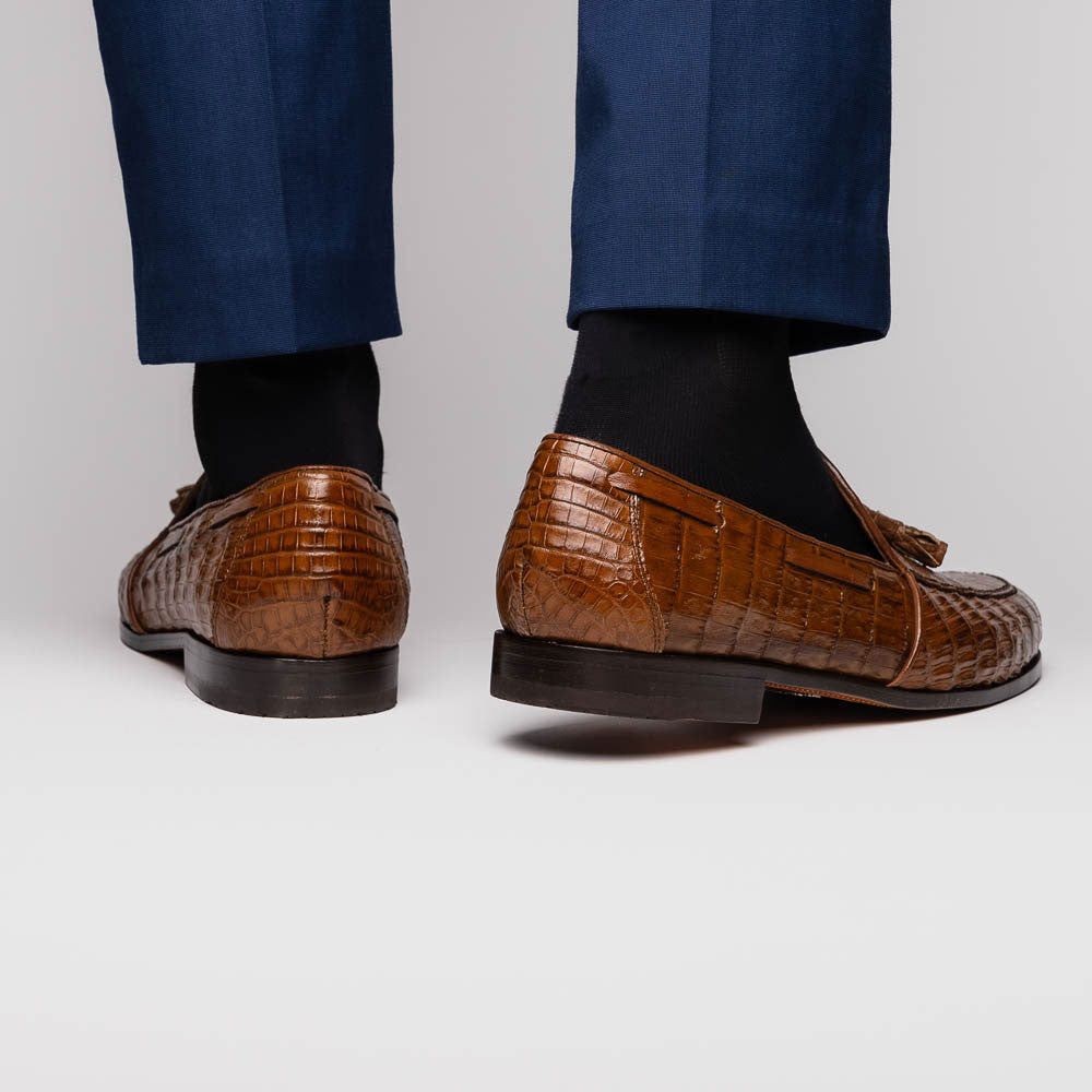Bianchi Bay Apache Genuine Caiman Crocodile Tassel Loafers | MARCO DI MILANO
