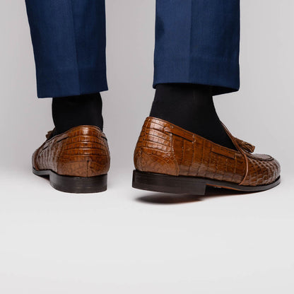 Bianchi Bay Apache Genuine Caiman Crocodile Tassel Loafers | MARCO DI MILANO