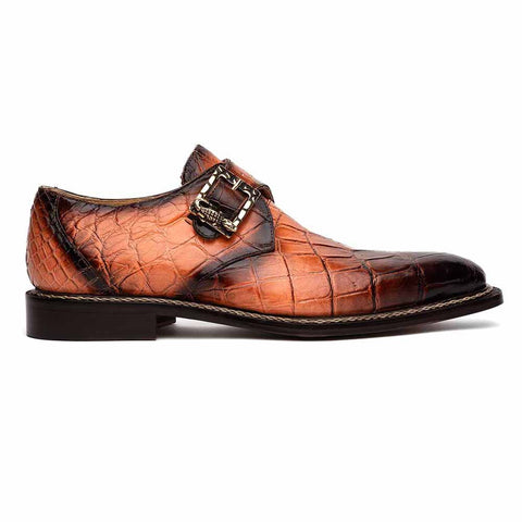 Mauri Men’s Nitti Peach and Dirty T.Moro Alligator Ornamental Dress Shoes