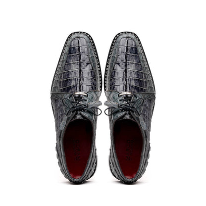 Marco Di Milano Caribe Derby Gray Caiman Shoes