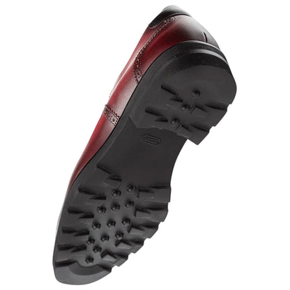 Mezlan Birch Two-Tone Lug Sole Derby - Men's Burgundy/Black Medallion Derby