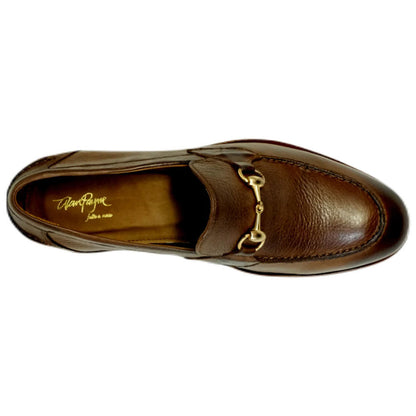 Alan Payne Miami Brown Leather Bit Slip-On Loafers