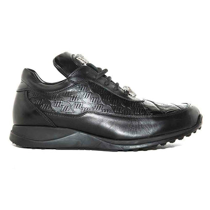 Mauri Black Genuine Crocodile Skin Casual Sneaker