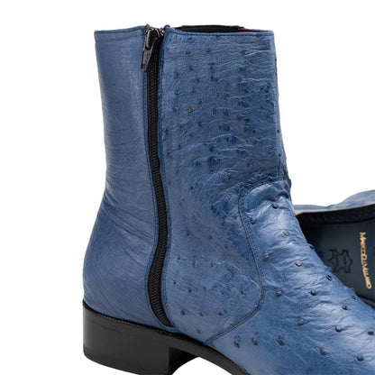 Marco Di Milano Giorgio Genuine Ostrich Chelsea Boot - Blue Jeans