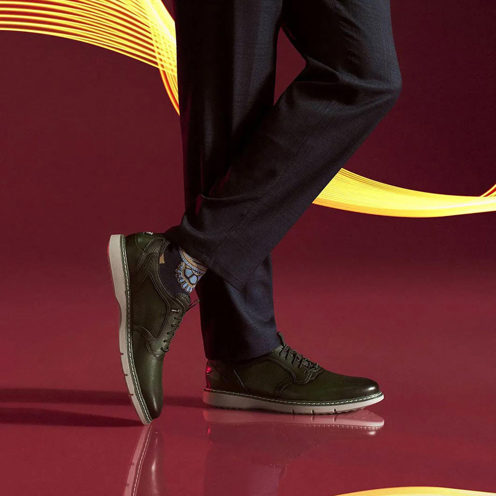 Stacy Adams Sync Plain Toe Elastic Lace Green Casual Hybrid Shoes for Men