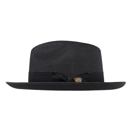 Dobbs Harrod Florentine Milan Straw Hat in Black