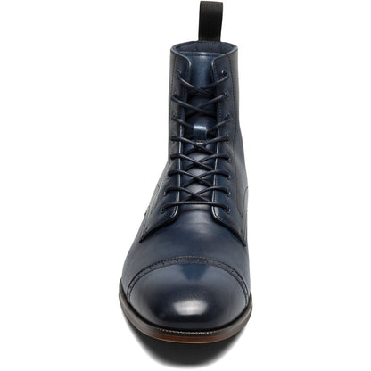 Stacy Adams Henry Cap Toe Lace Up Boot in Navy