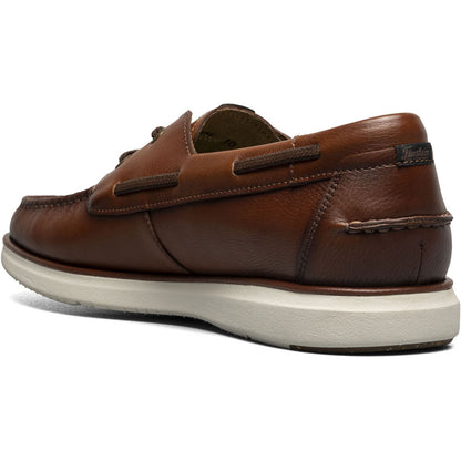 Florsheim Tropics Cognac Leather Elastic Lace Moc Toe Boat Shoe (USA Men Size)