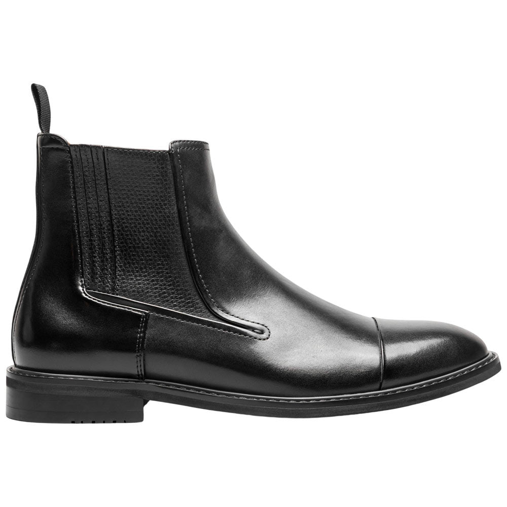 Stacy Adams Berkshire Cap Toe Side Zip Boot - Black