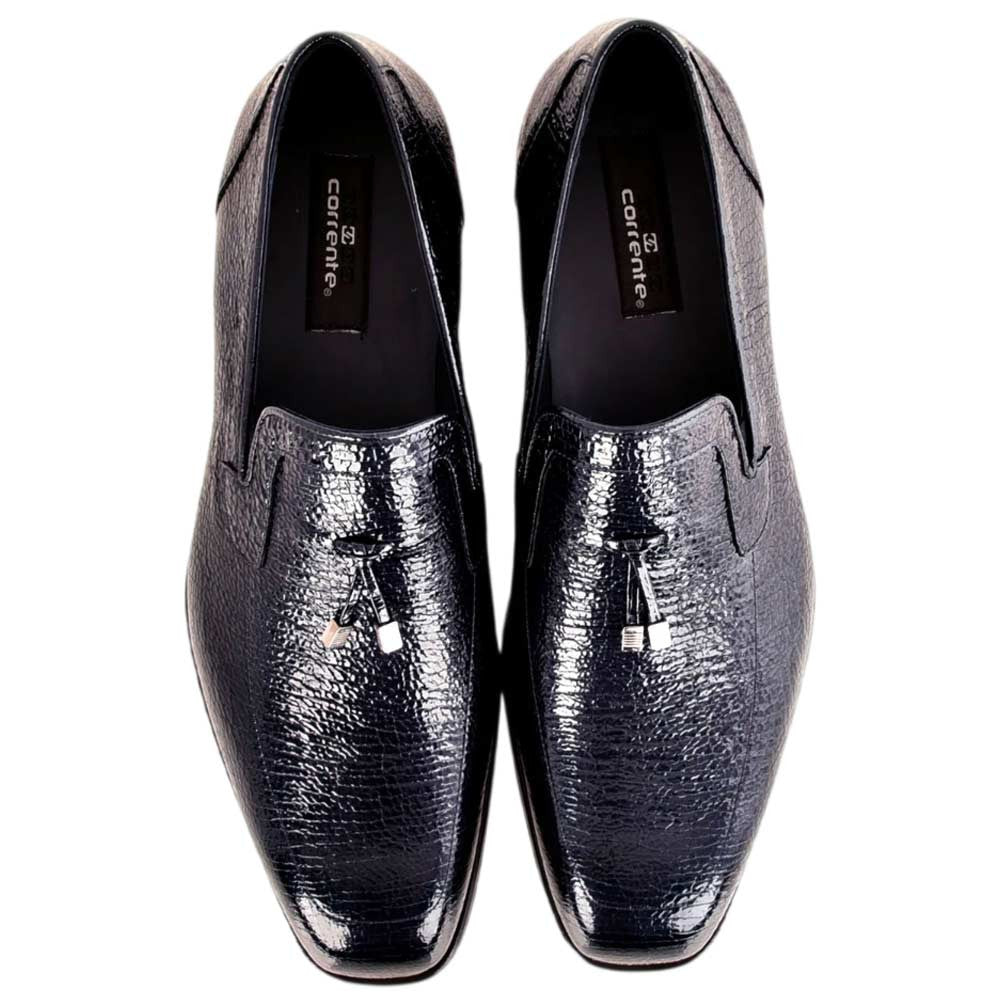 Corrente Men's Vita Leather Tassel Loafer - Navy