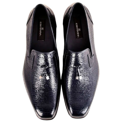 Corrente Men's Vita Leather Tassel Loafer - Navy