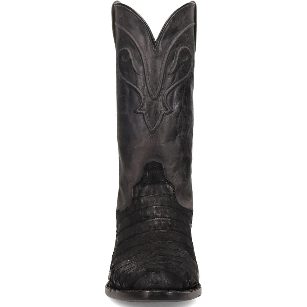 Dan Post Makara Genuine Caiman Crocodile Black 13” Round Toe Boot (US Men Size)