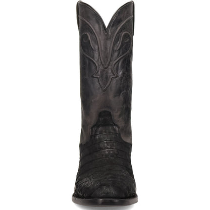 Dan Post Makara Genuine Caiman Crocodile Black 13” Round Toe Boot (US Men Size)