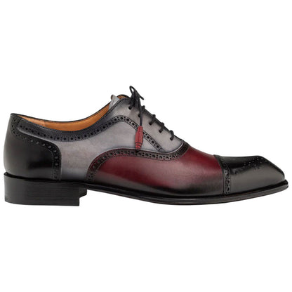 Galante Black Tri-tone Cap Toe Oxford | Mezlan of Spain Dress Shoes for Men