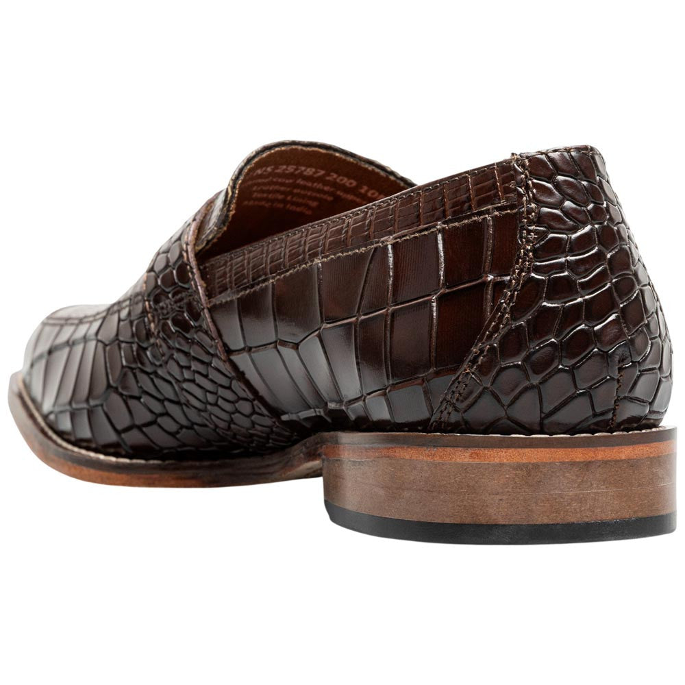 Stacy Adams Rubiano Moc Toe Buckle Strap Slip-On - Brown