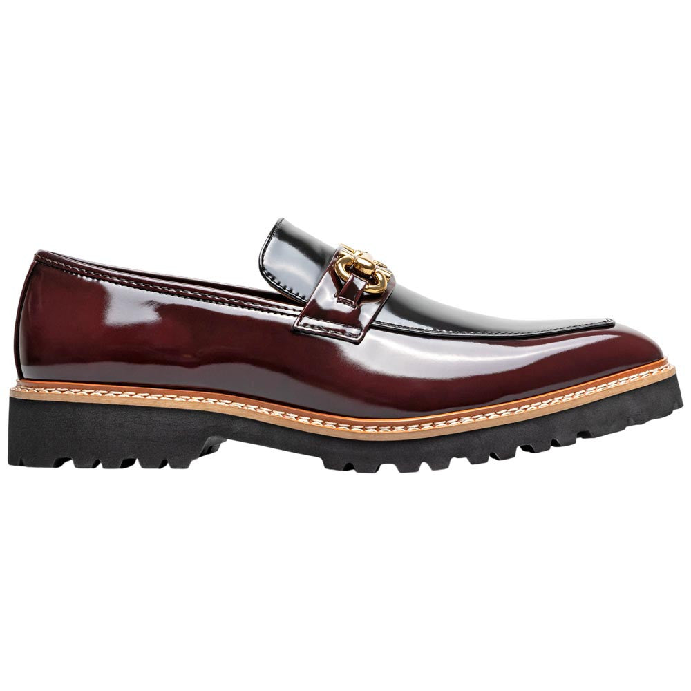 Stacy Adams Carabello Moc Toe Bit Slip-On - Burgundy Multi
