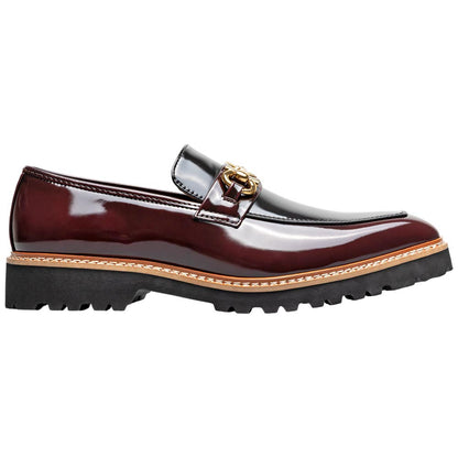 Stacy Adams Carabello Moc Toe Bit Slip-On - Burgundy Multi