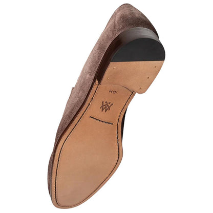 Mezlan Antelope Men's Taupe Suede Ornament Loafer - Handmade in Spain
