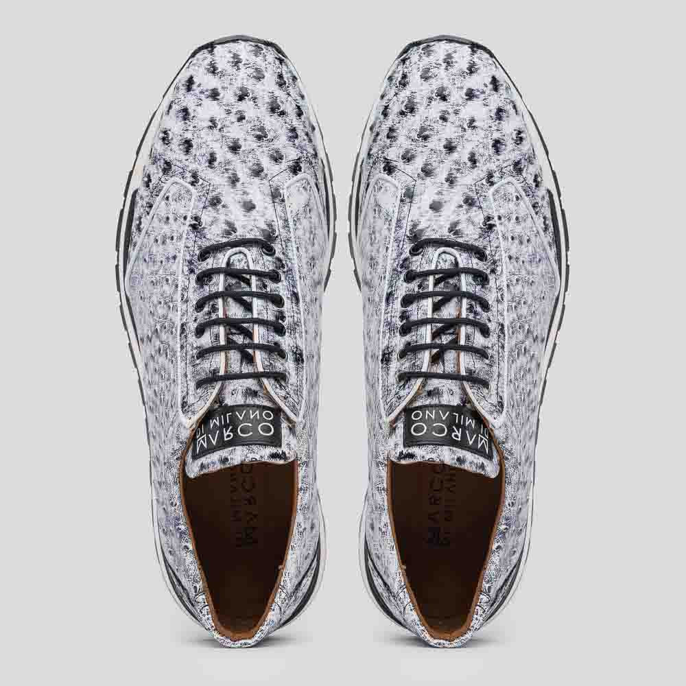 Marco Di Milano Scanno Newspaper Ostrich Sneakers