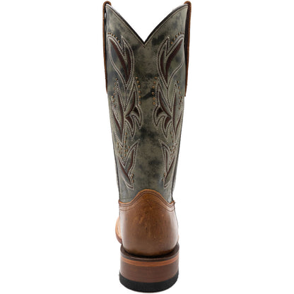 Ferrini Women’s Maggie Brown Square Toe Leather Cowboy Boots