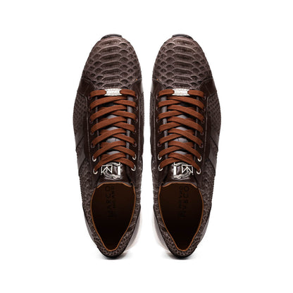 Marco Di Milano VERONA Brown Python & Calfskin Sneakers