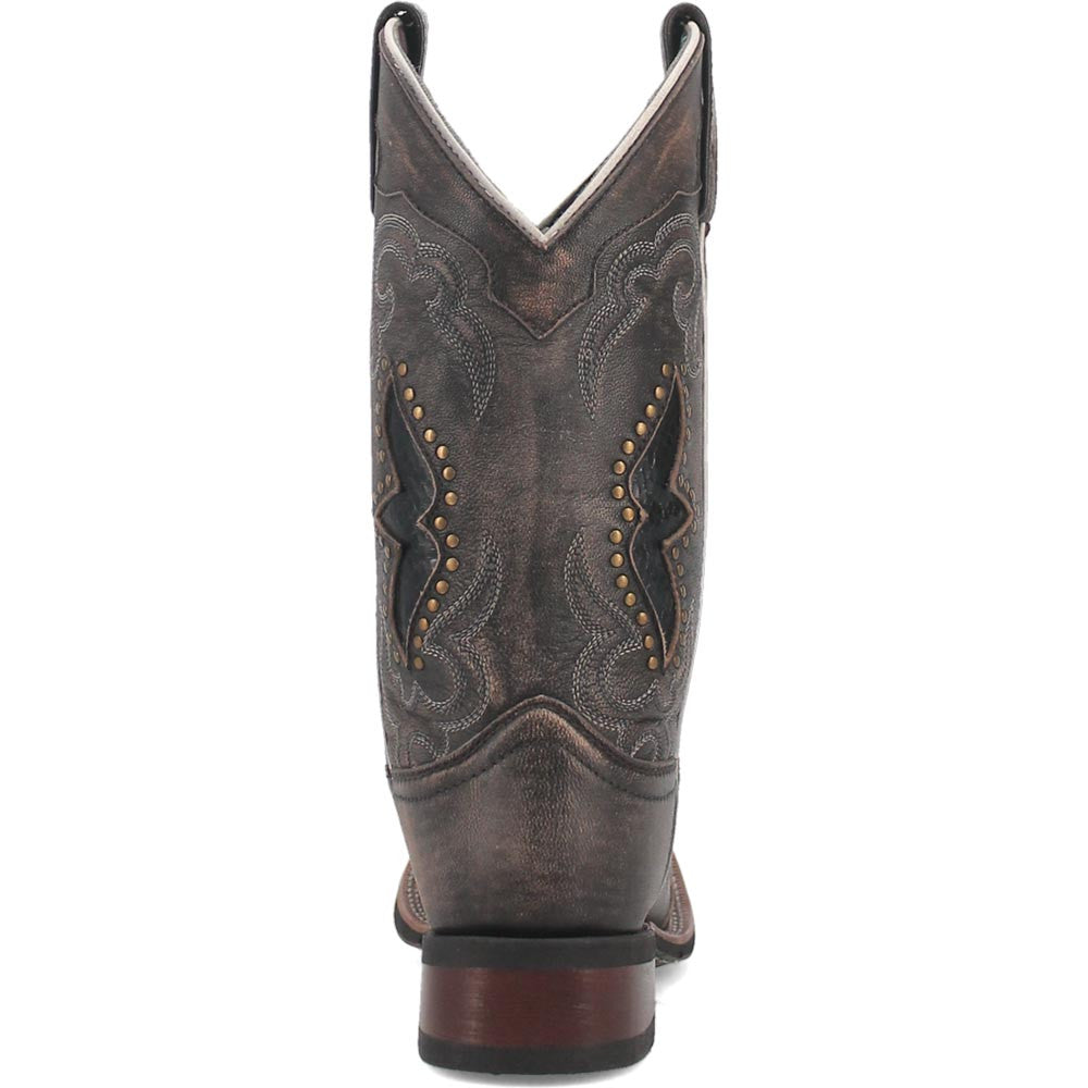 Laredo Spellbound BlackTan Leather Square Toe West Cowgirl Boot (US Women Size)
