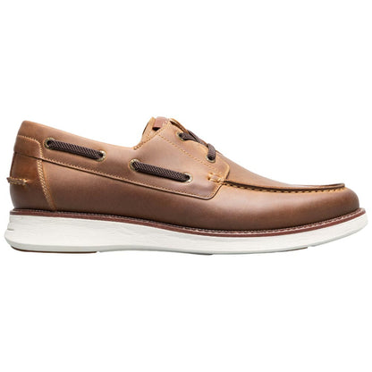 Florsheim Launch Moc Toe Elastic Lace Brown Boat Shoes for Men