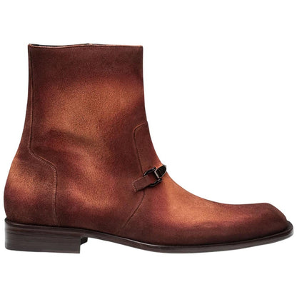 Mezlan Mystic Suede Ornament Boot - Men's Sport Asymmetric Ankle Dress Boot