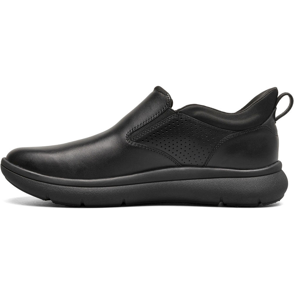 Florsheim Fleet Black Smooth Plain Toe Slip-On Men's Sneaker