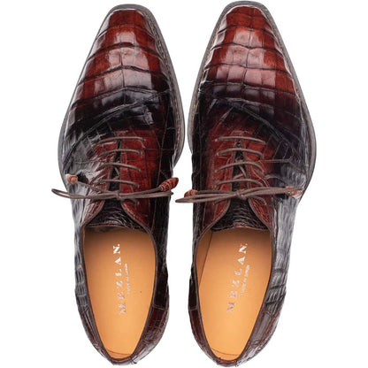 Mezlan Men's Pueblo Bi-Tonal Exotic Oxford in Sport/Chocolate
