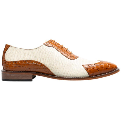 Stacy Adams Tarango Modified Cap Toe Tan Multi Oxford Shoes for Men