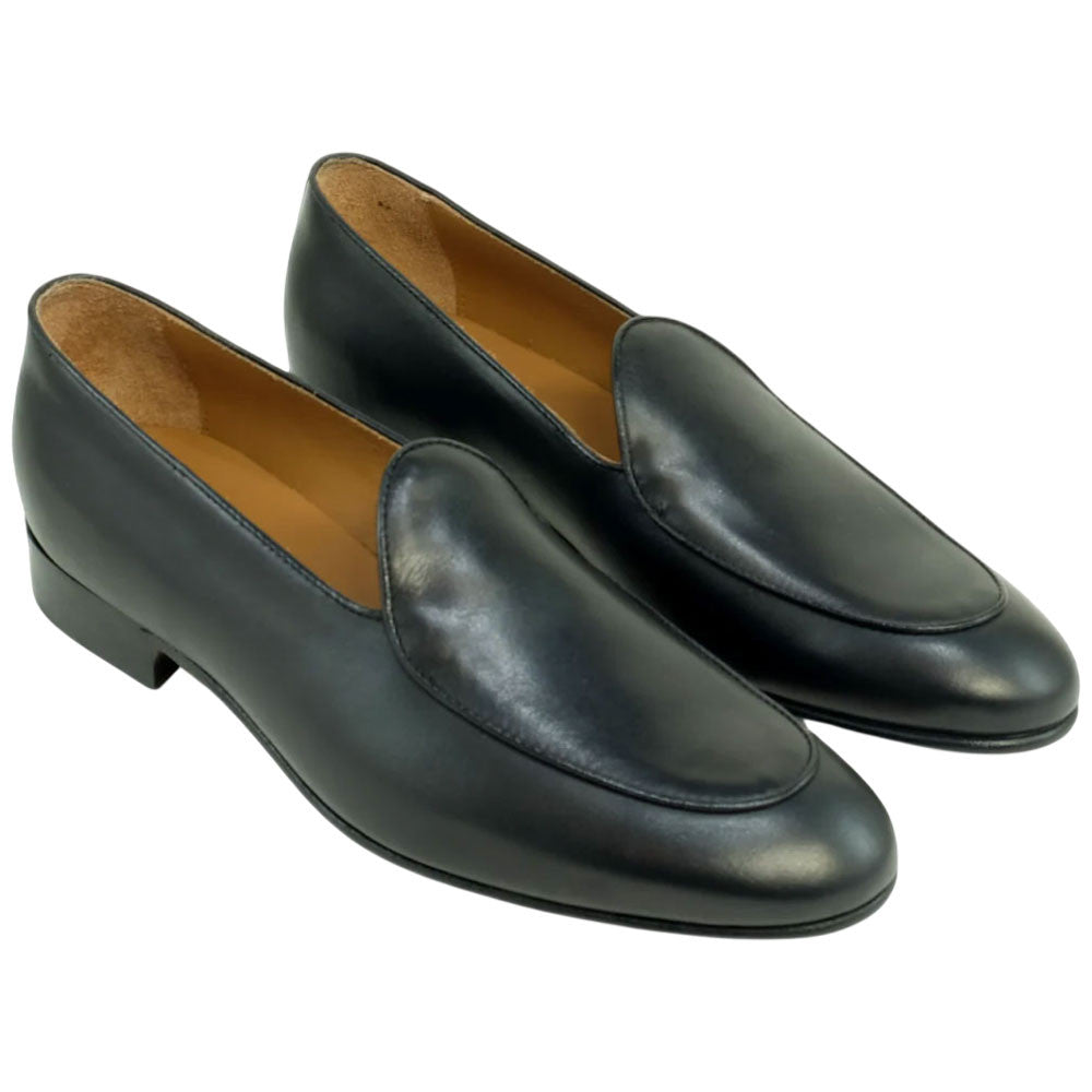 Alan Payne Primo Black Calfskin Belgian Loafer for Men