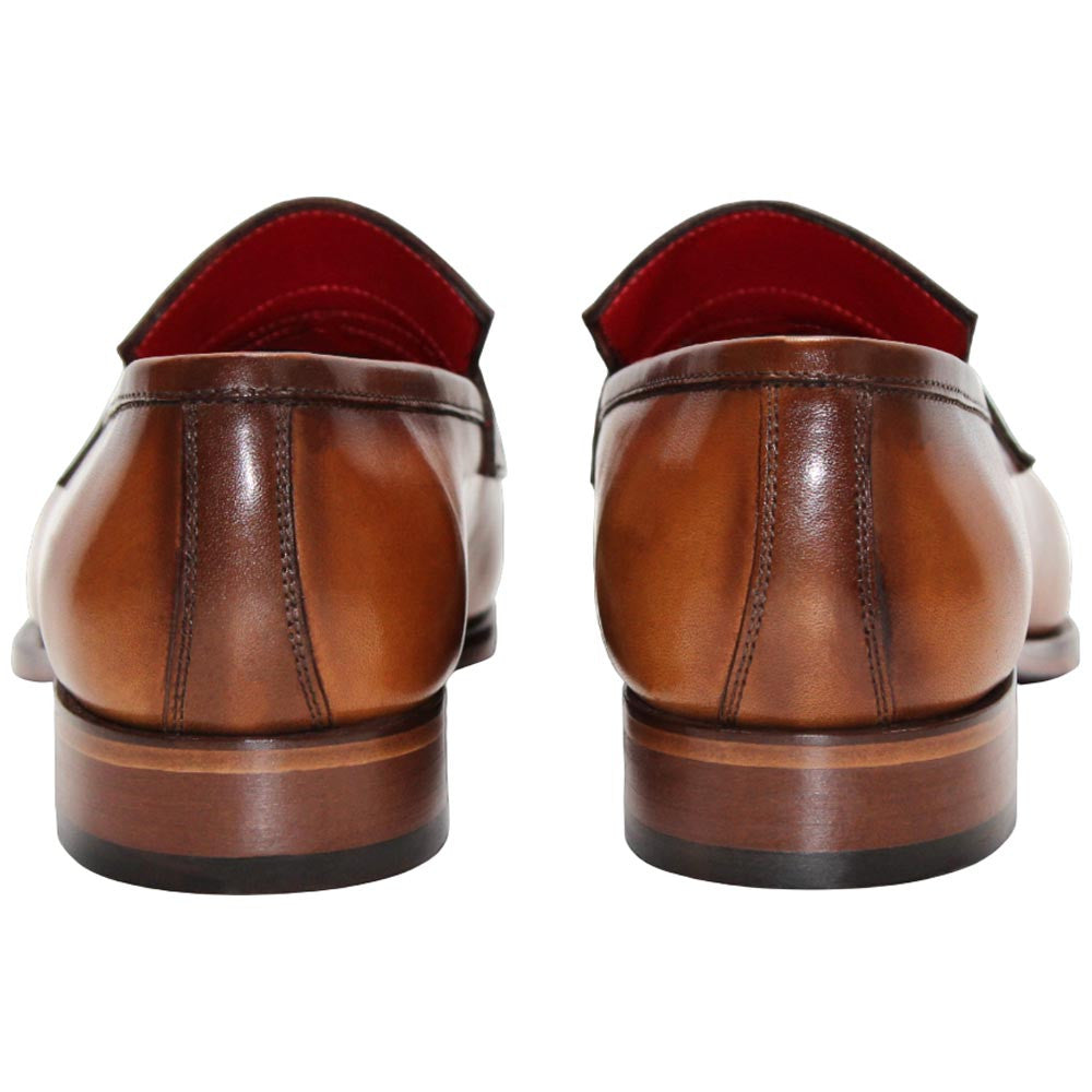 Fennix of Italy Genuine Alligator Skin LIAM Cognac Dress Loafers (USA Men Size)