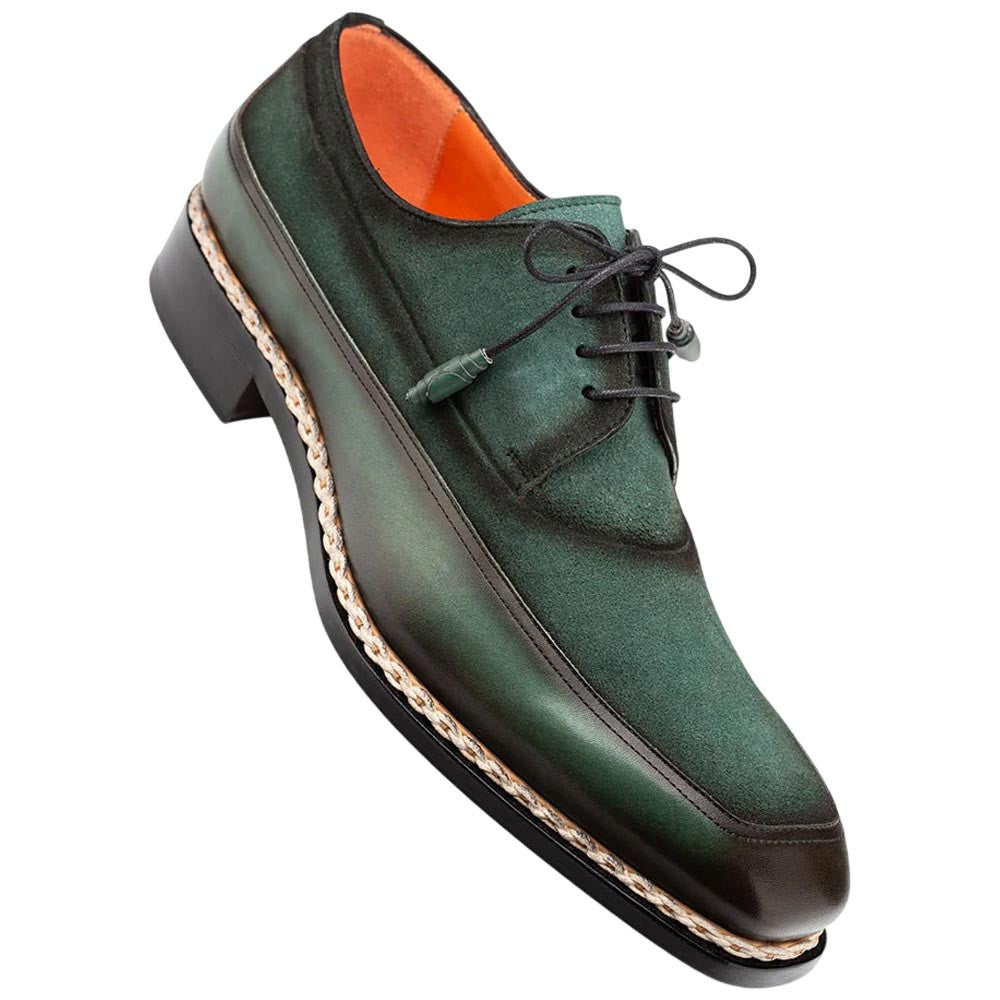 Mezlan Summit Men's Forest Green Calfskin & Suede Derby